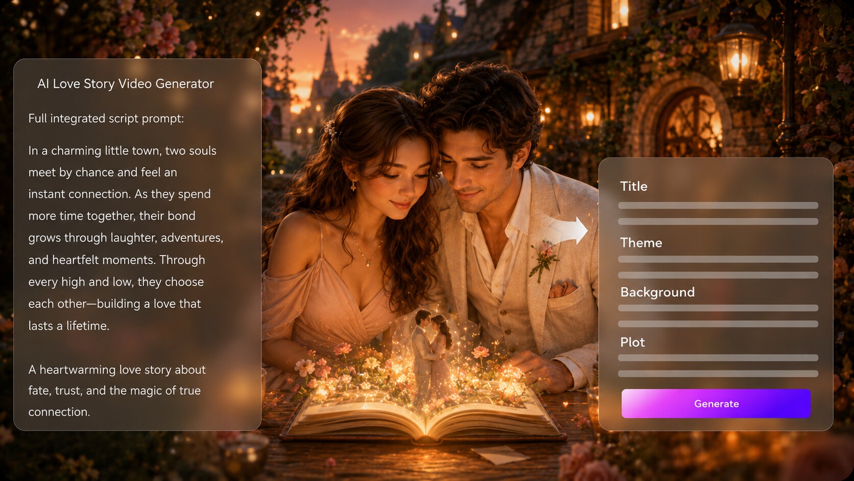 AI Love Story Video Generator from Your Script