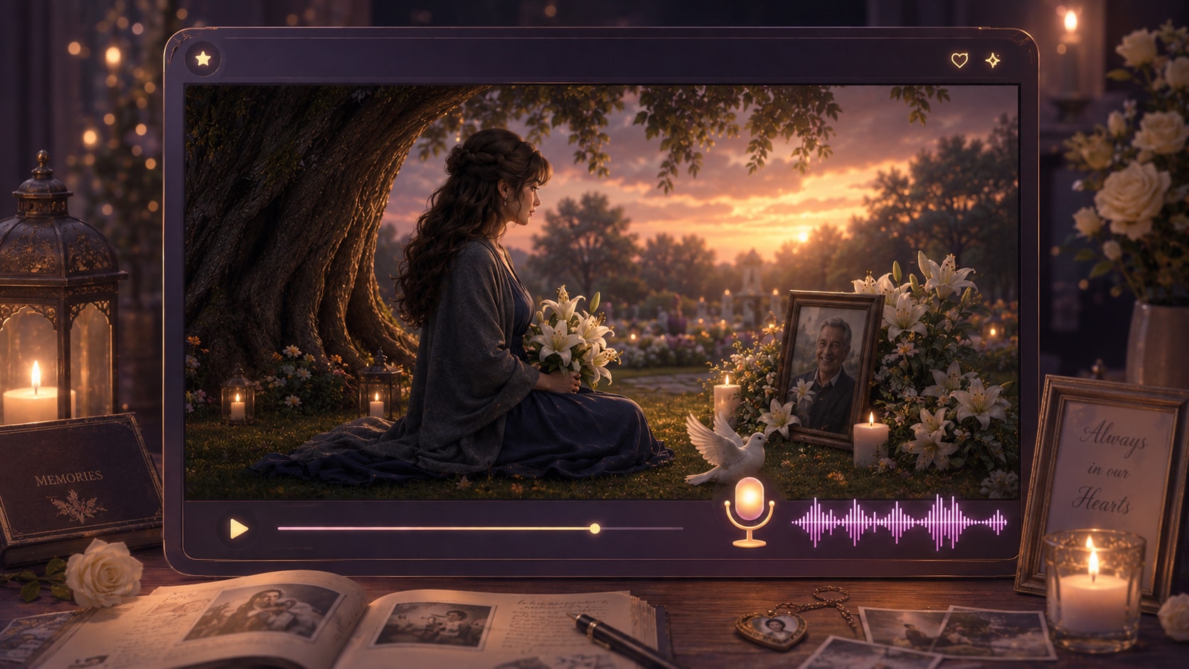 AI memorial story video scenes generator