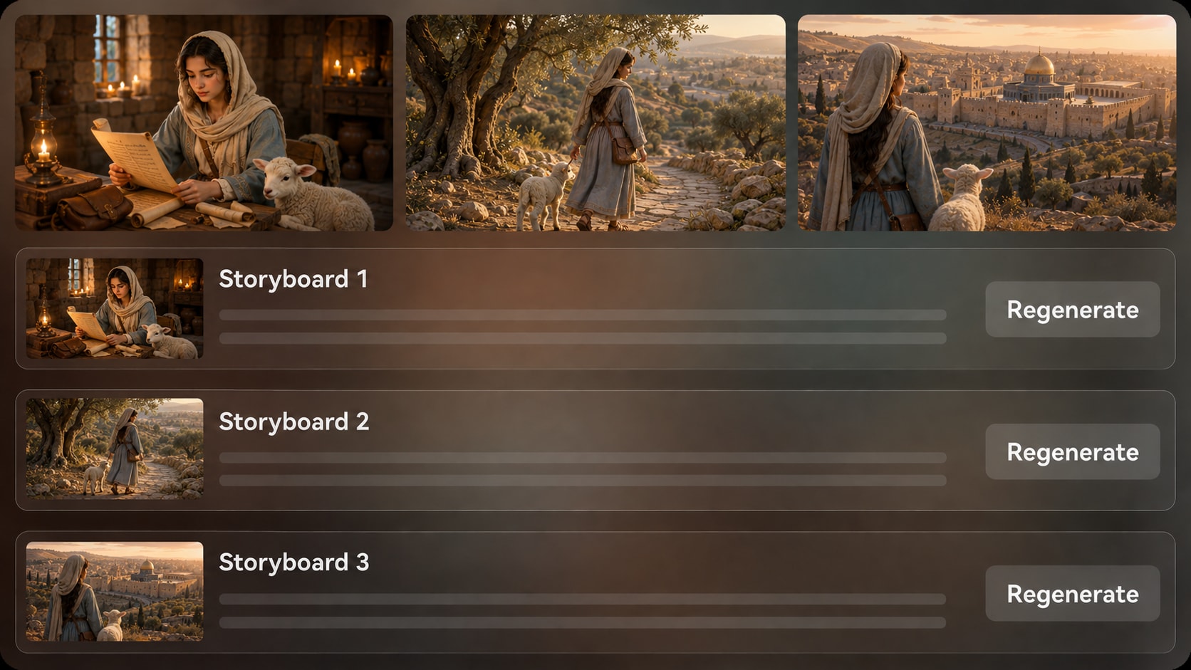 AI Religious Storyboard generator