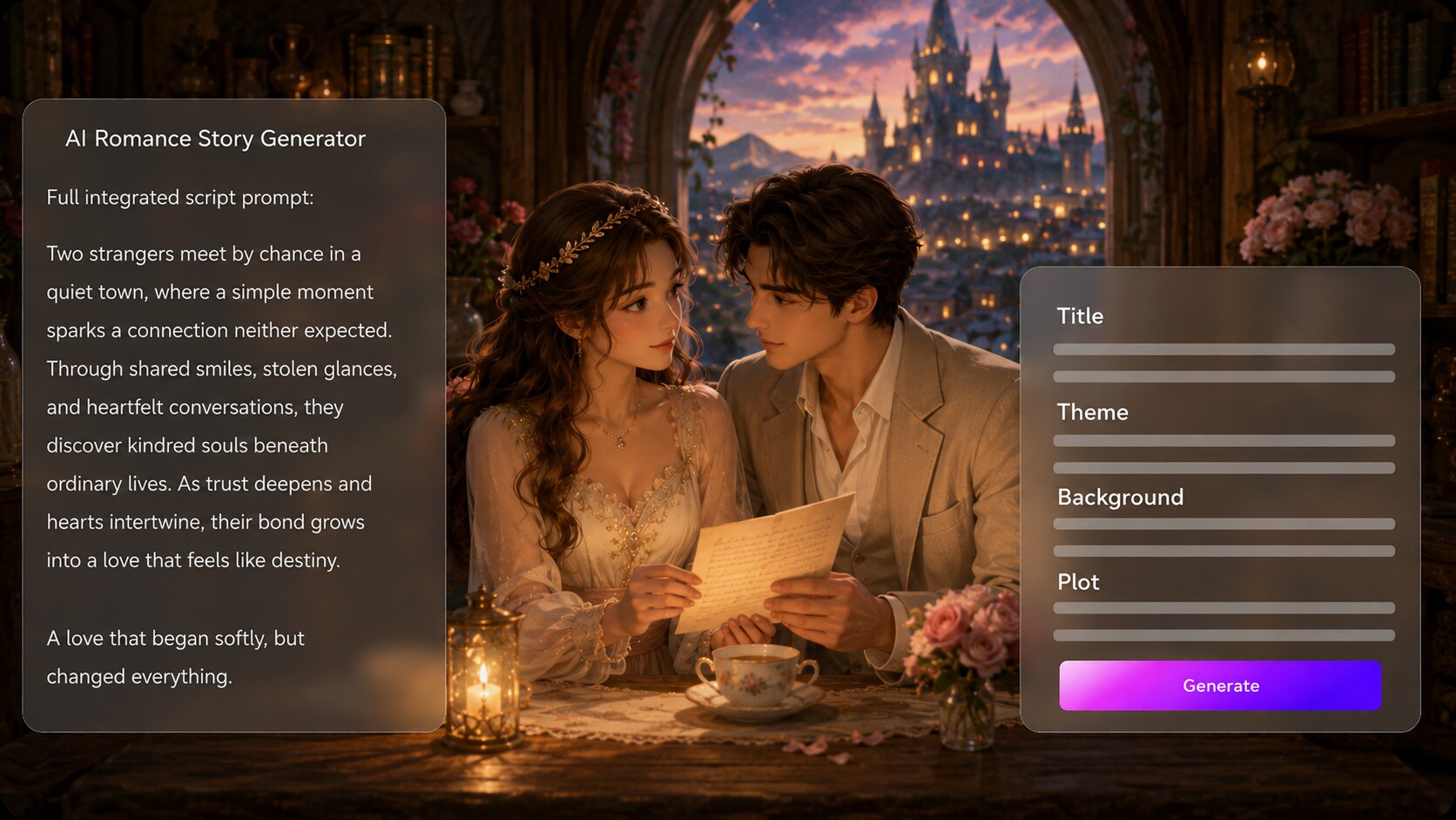 AI scripts to Romance Story Generator