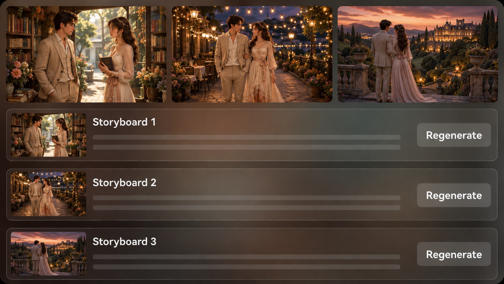 AI Romance Story scene Generator