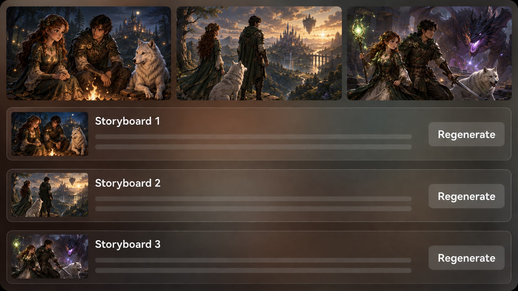 preview ai-generated fantasy videos