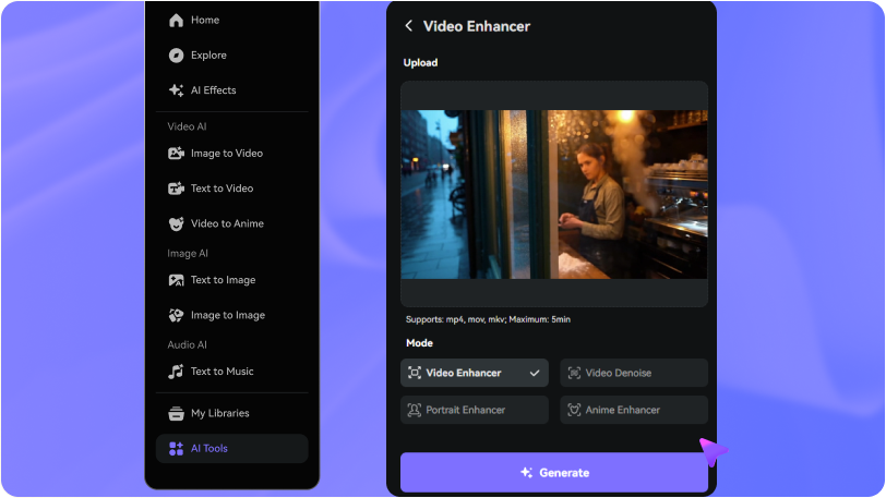 Step 2 AI Enhances Automatically