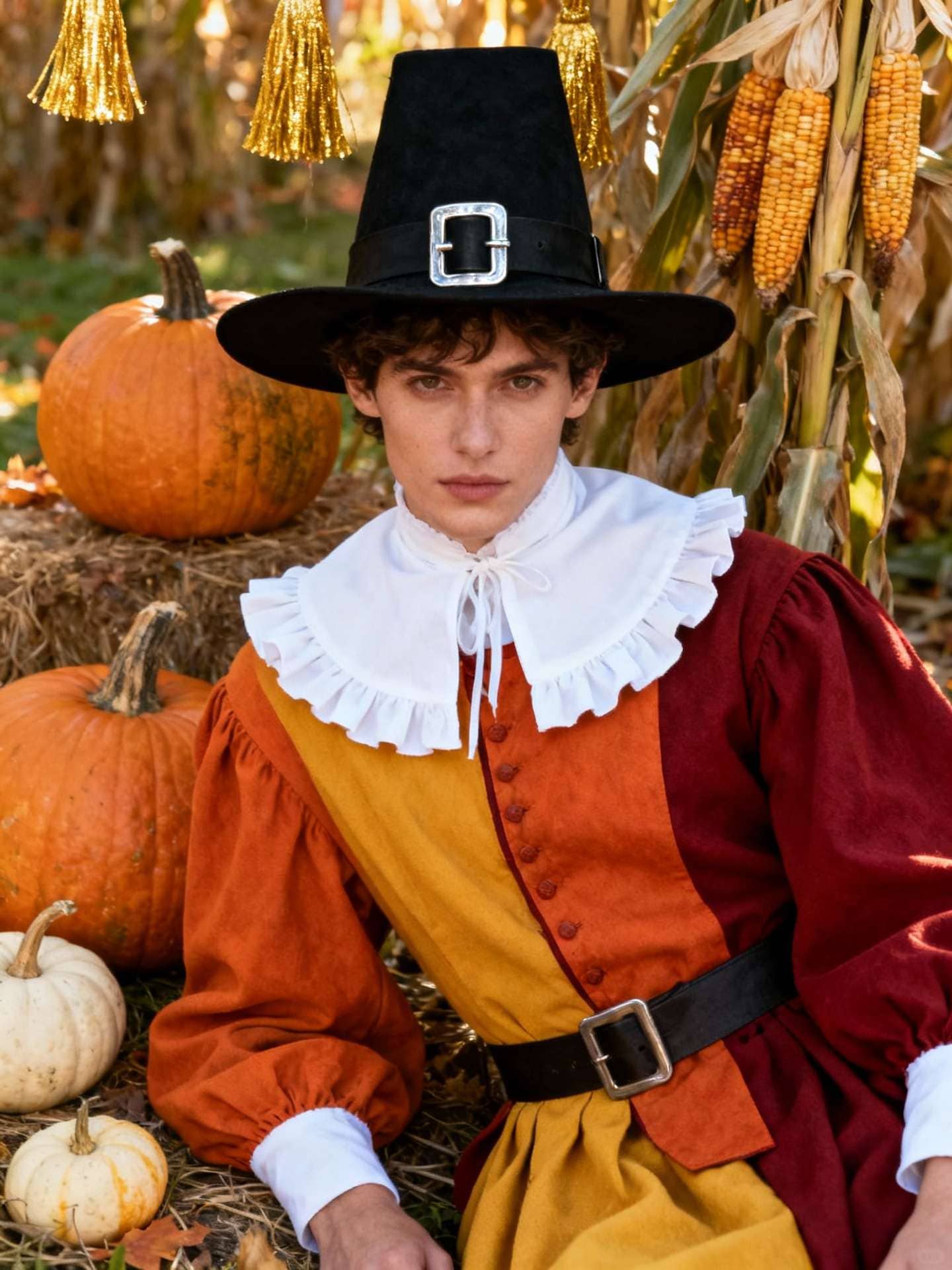 Rustic autumn portrait – Gemini AI prompt sample