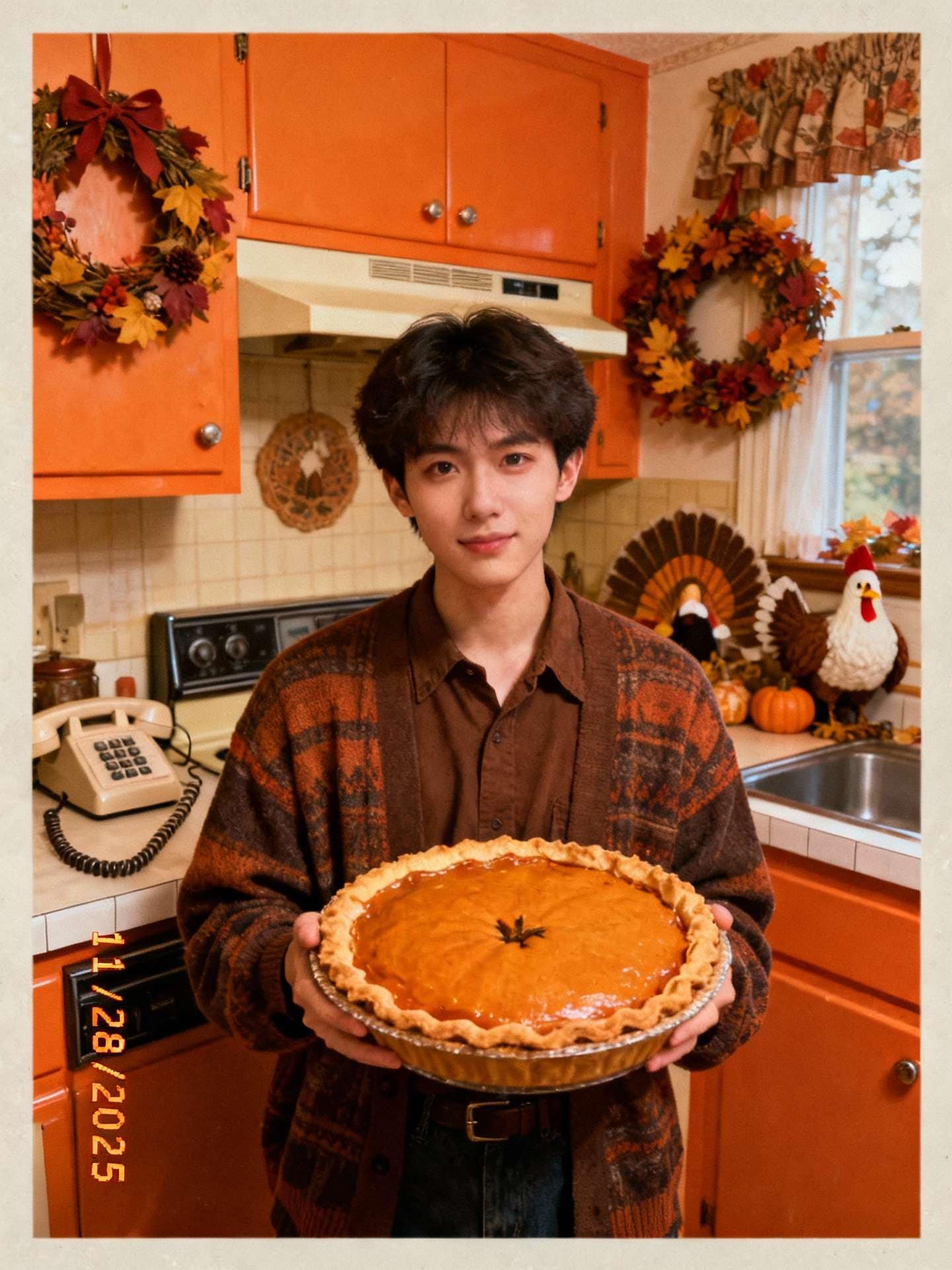 Autumn leaves background – Gemini AI prompt sample