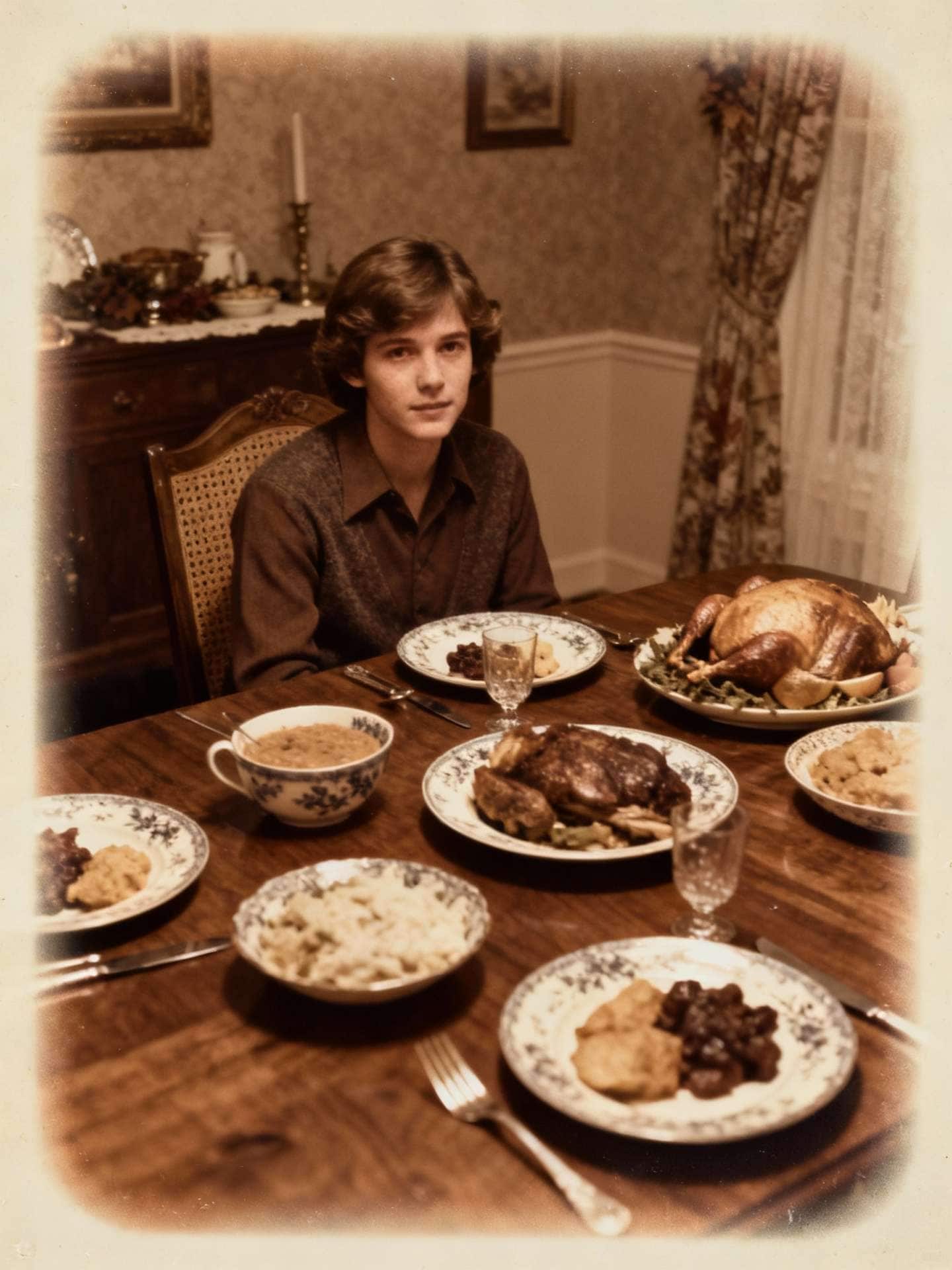 Thanksgiving card style – Gemini AI prompt sample