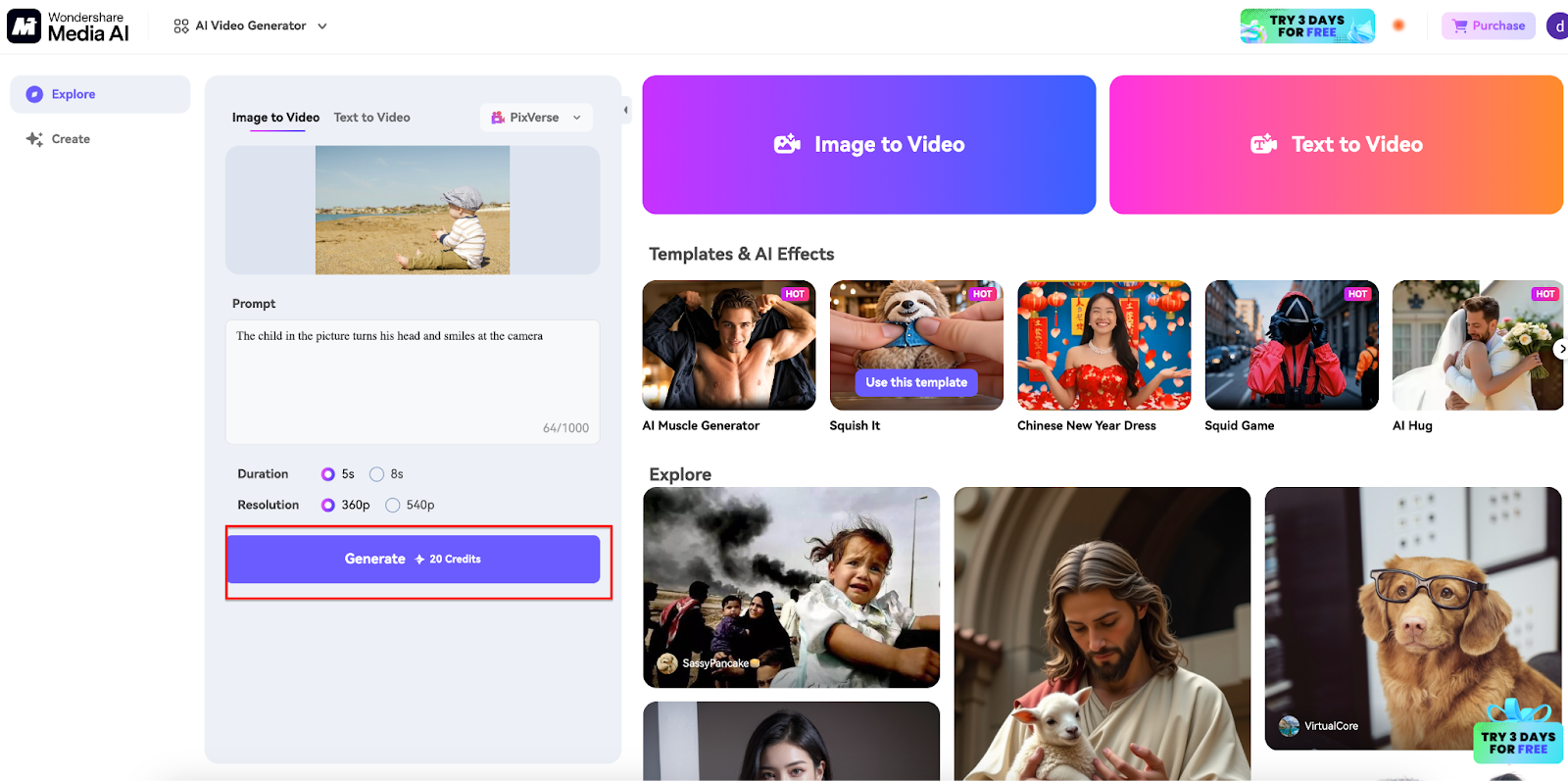 media ai video download