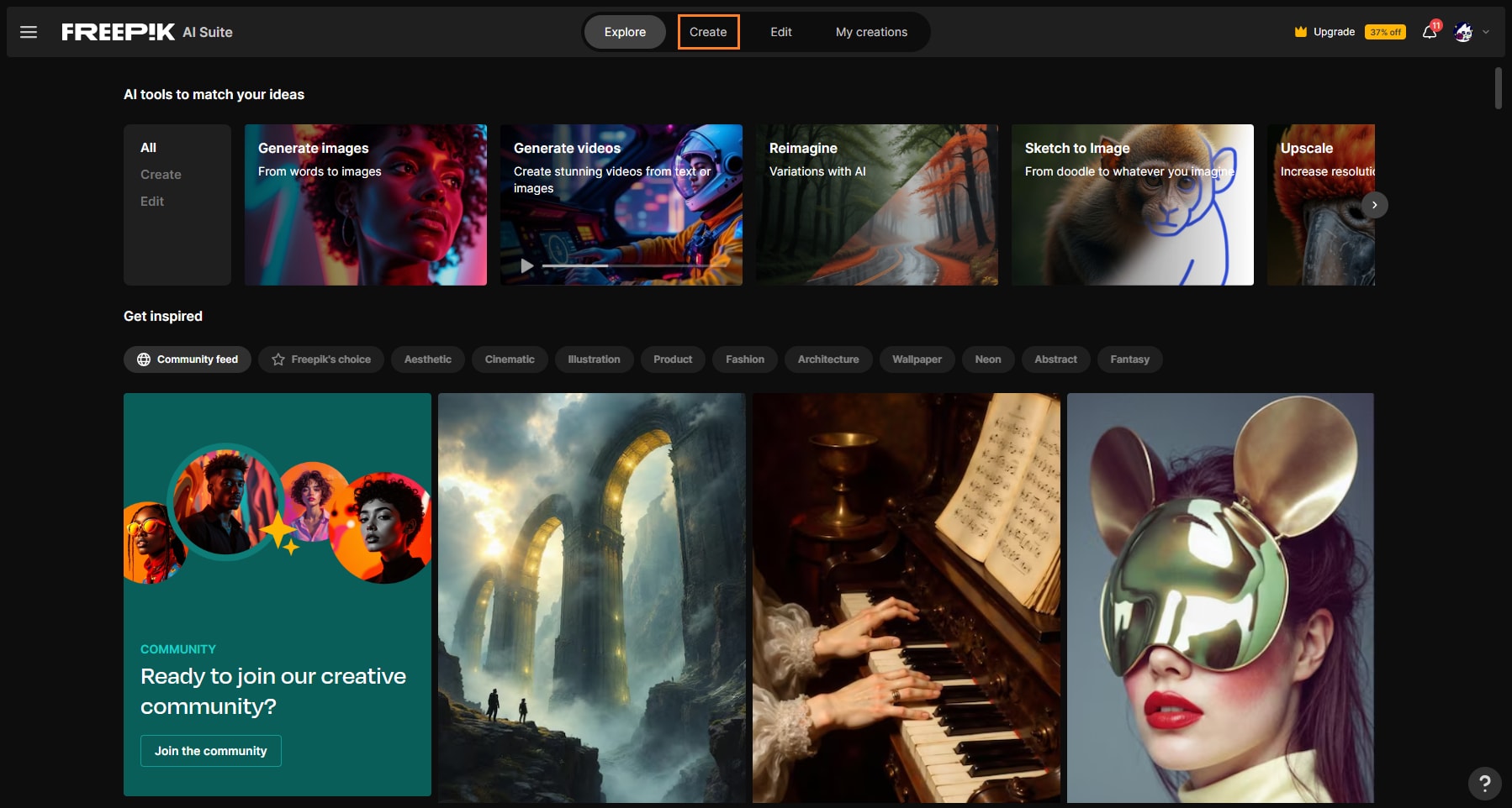 Freepik ai image create 