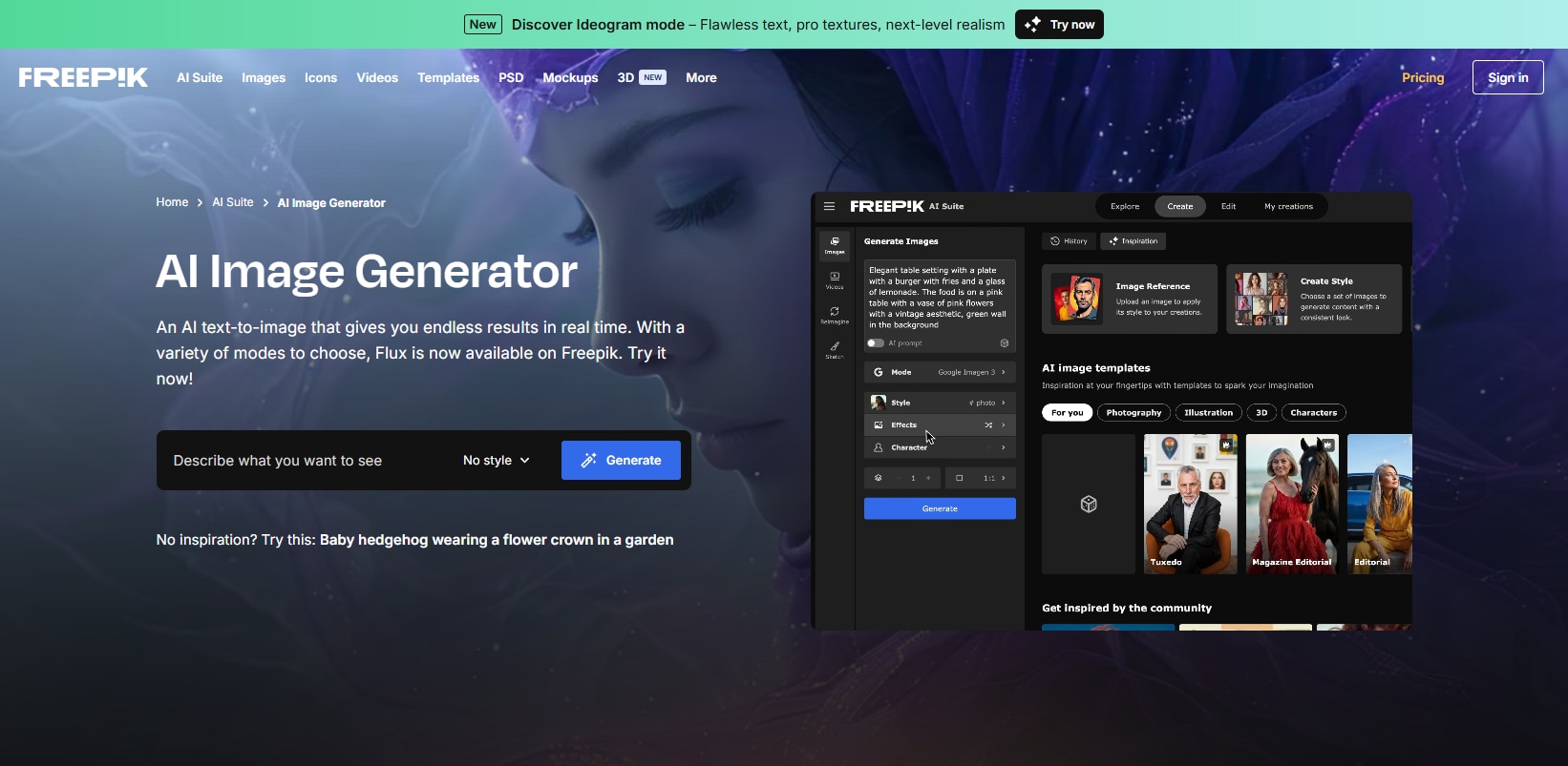 Freepik ai image generator