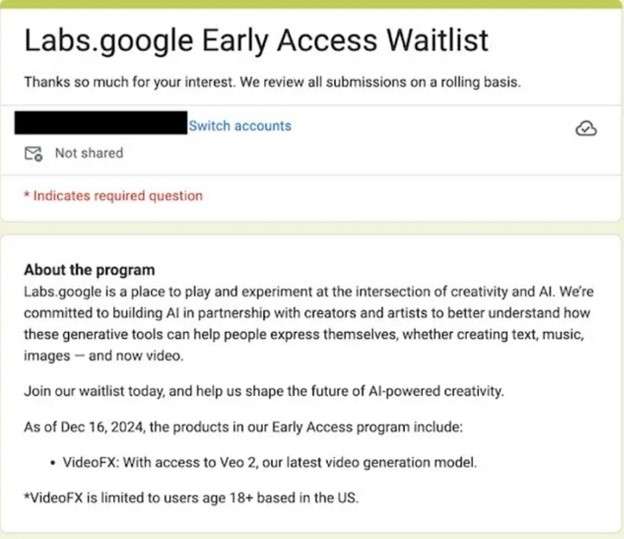 How to access Google Veo2 