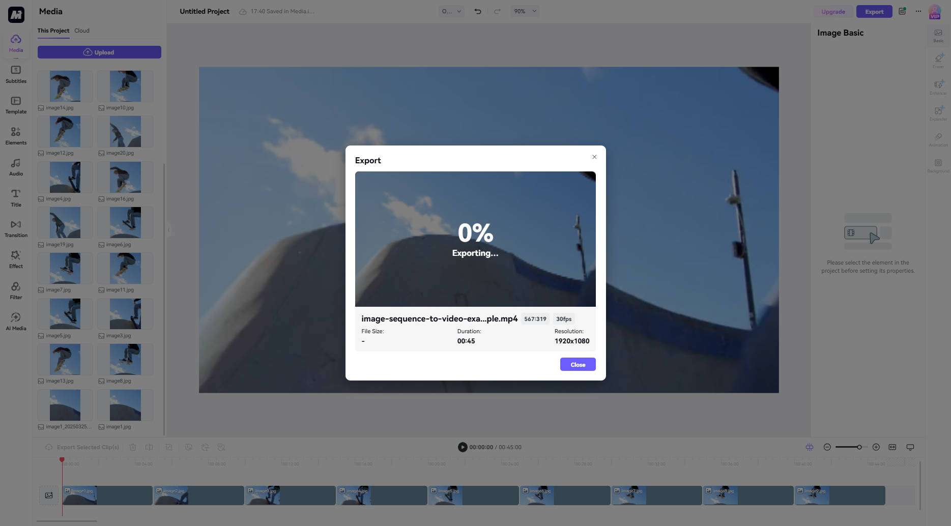 export as video format 