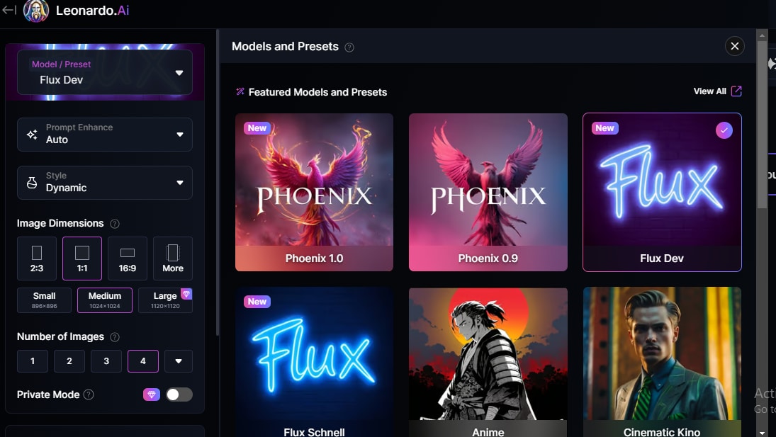 leonardo ai homepage
