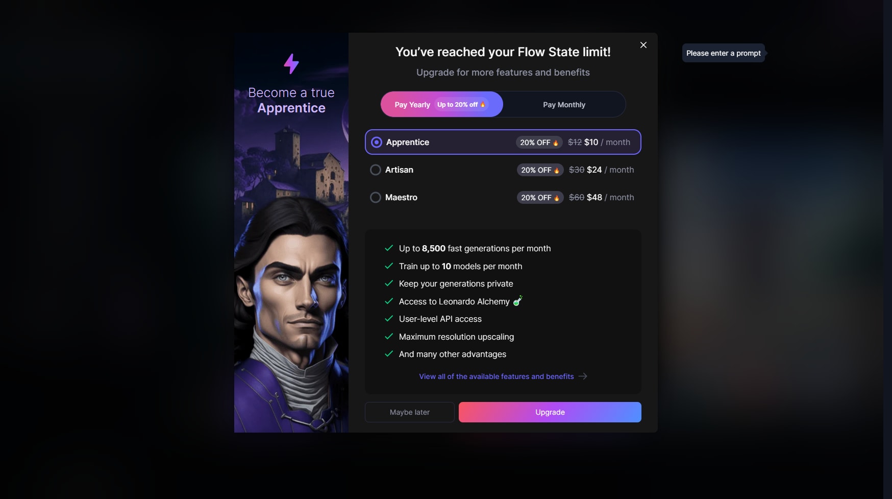 leonardo ai pricing