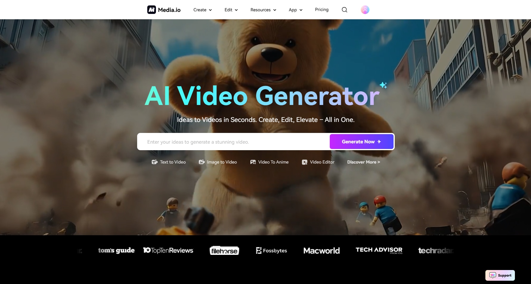 media io first screen