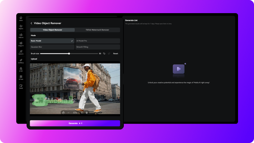 remove video watermark with AI